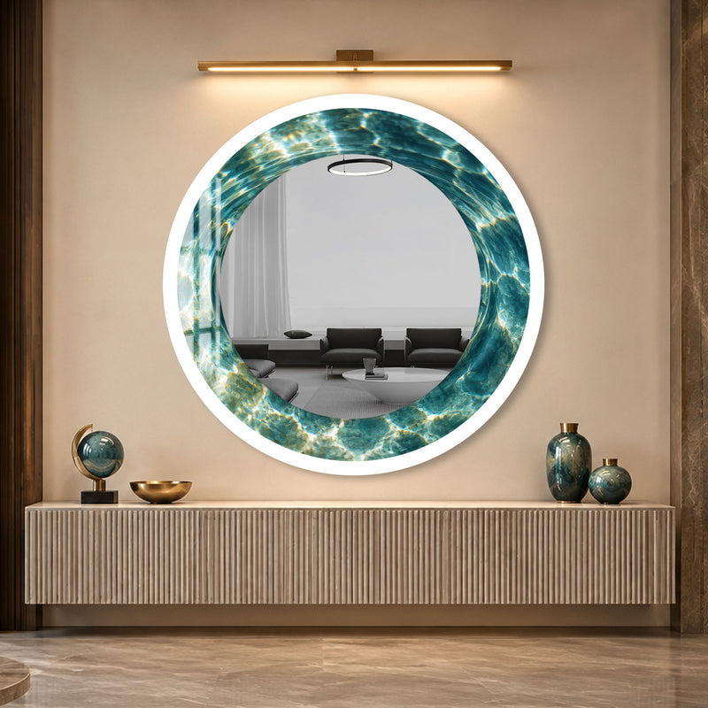 Aquatic Light with white frame
