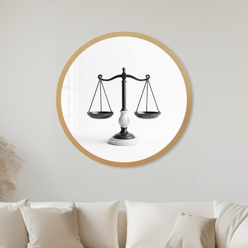 Classic Balance Scales with gold frame