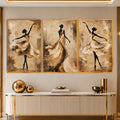 Golden Ballet with gold frame