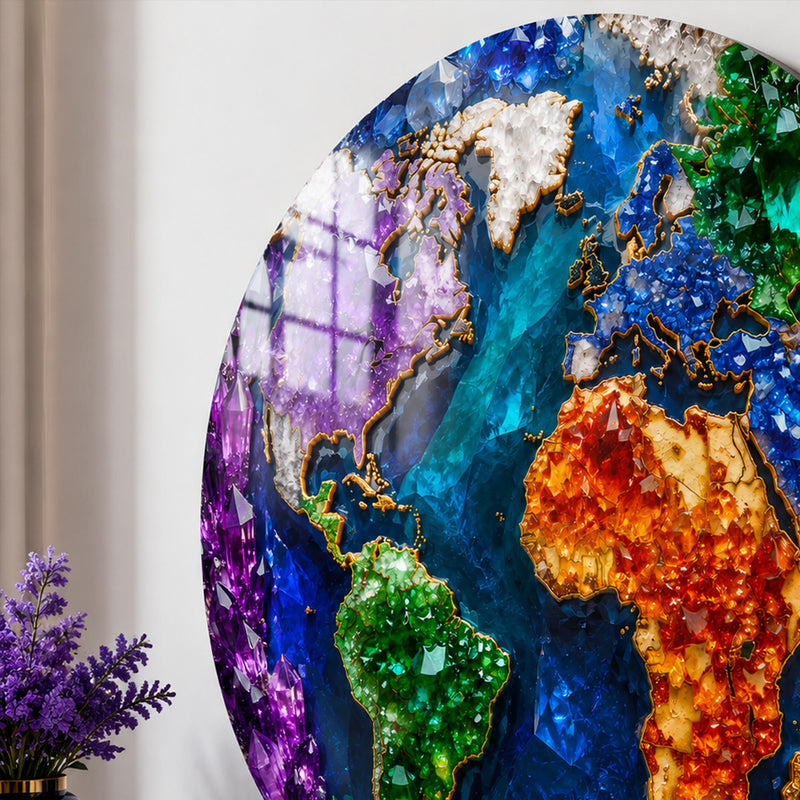 Crystal World Map lifestyle view