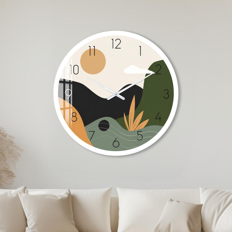 Abstract Meadow with white frame