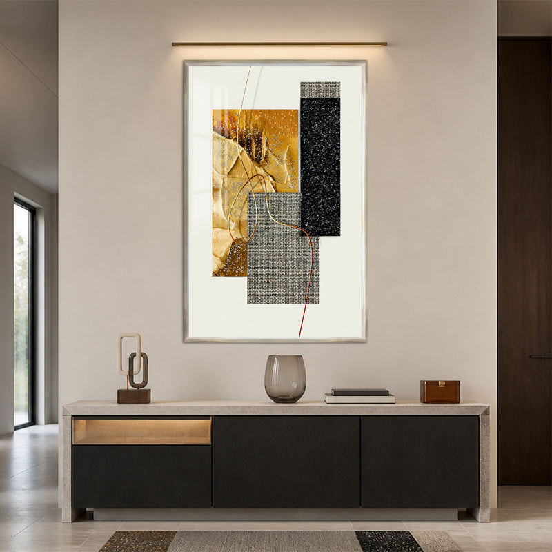 Gilded Geometry with silver frame