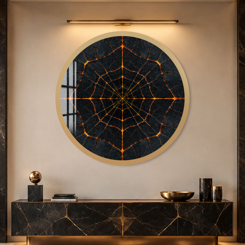Molten Spiderweb with gold frame