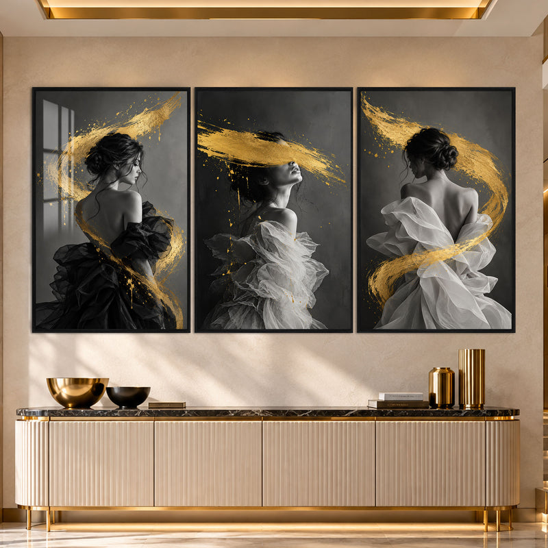 Golden Grace with black frame