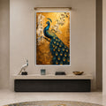 Golden Peacock Garden with white frame