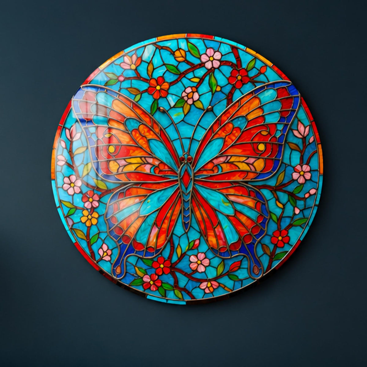 Turquoise Butterfly Garden in a modern room