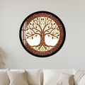 Jewelled Burgundy Tree Of Life with black frame