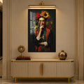 Floral Icon Portrait with black frame