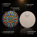Crystal Starburst Sunburst — tempered glass, ultra HD print, ready to hang