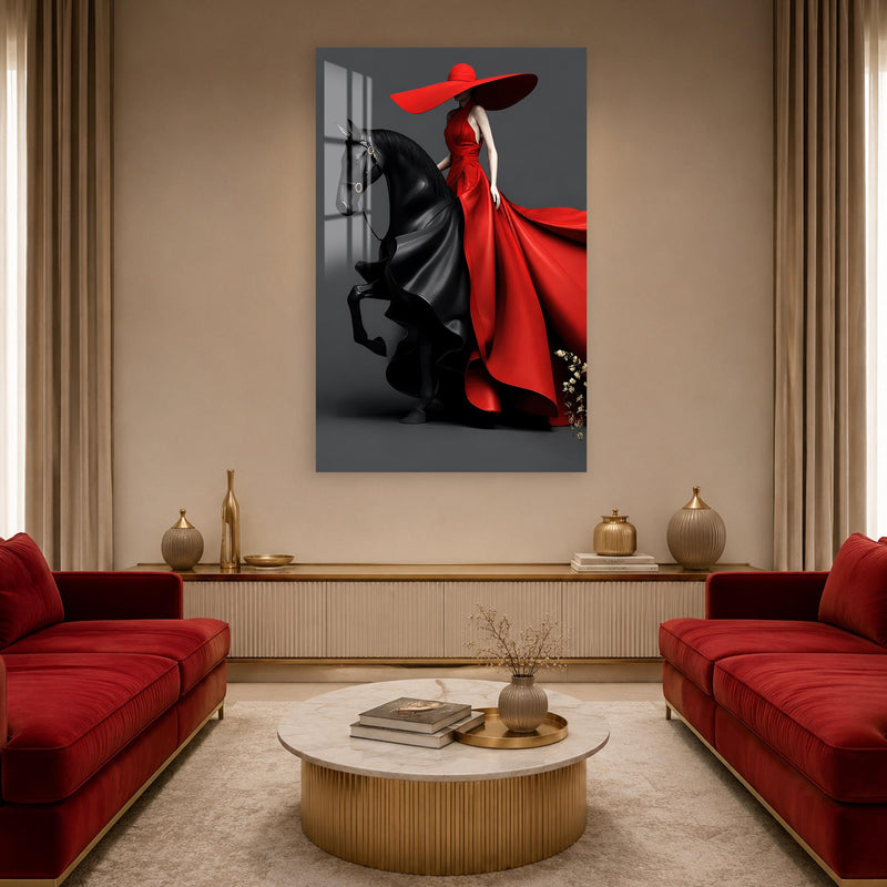 Red Gown Horsewoman lifestyle view