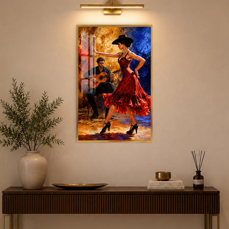 Flamenco Duet with gold frame