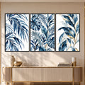 Blue Botanical with black frame