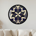 Navy Gold Star Tile Mosaic with black frame
