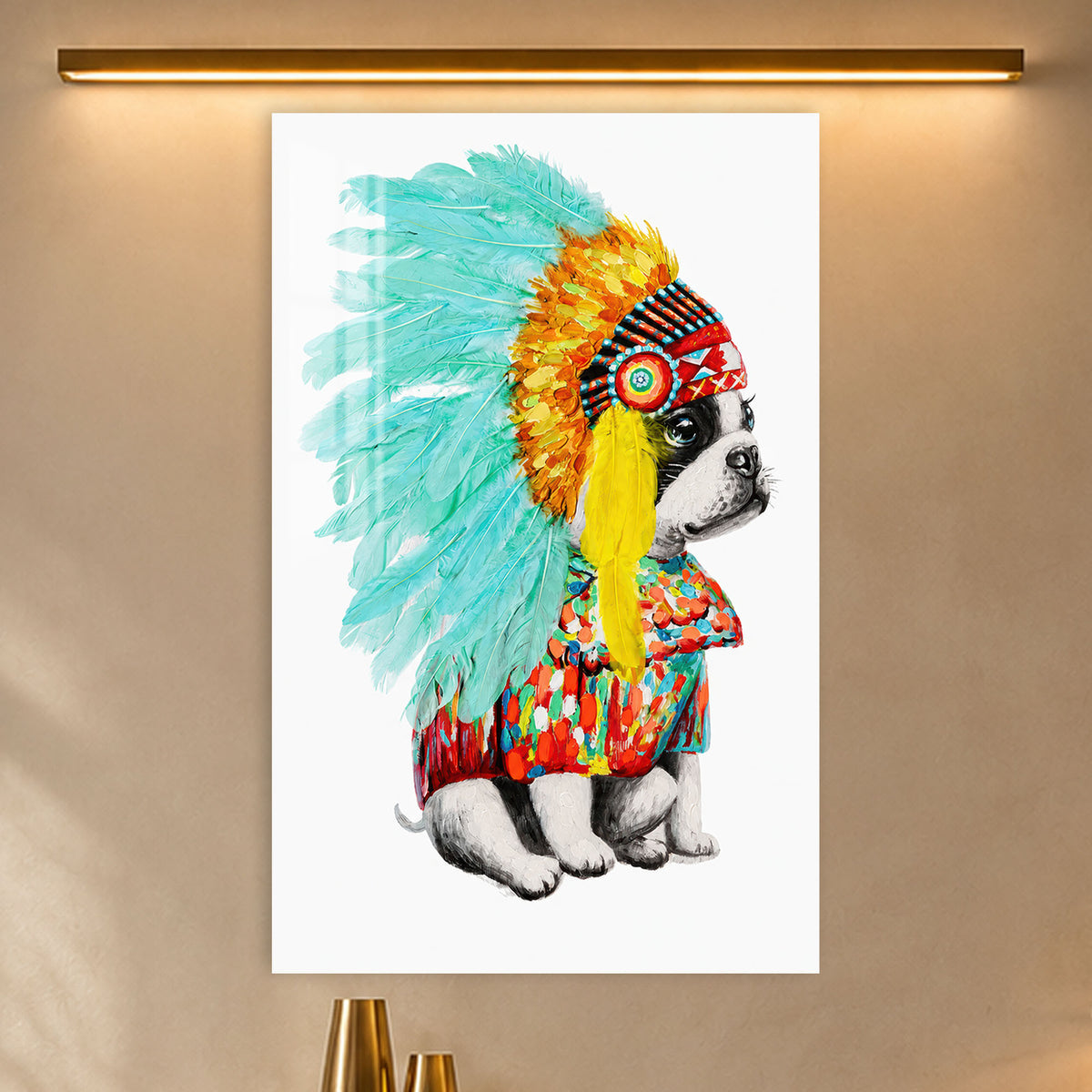 Little Tribal Chief in a modern room