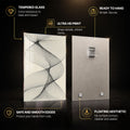 Abstract Flow — tempered glass, ultra HD print, ready to hang