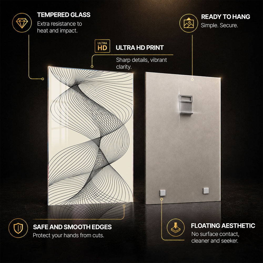 Abstract Flow — tempered glass, ultra HD print, ready to hang