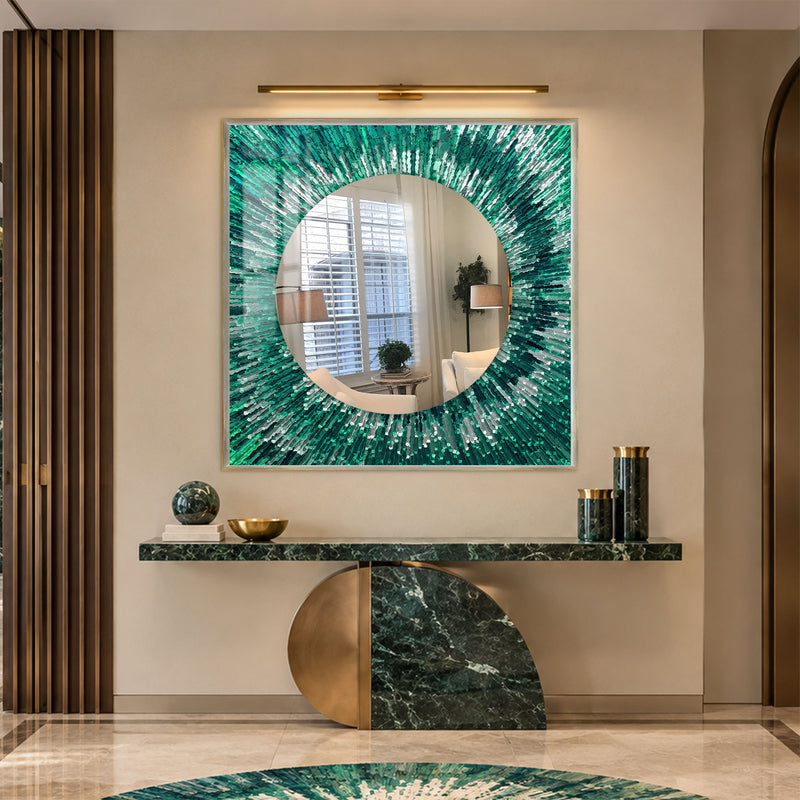 Emerald Radiance with white frame