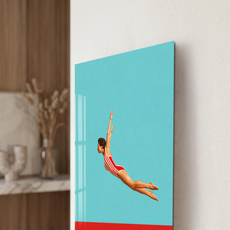 Retro High Dive close-up angled detail