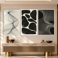 Abstract Flow with white frame