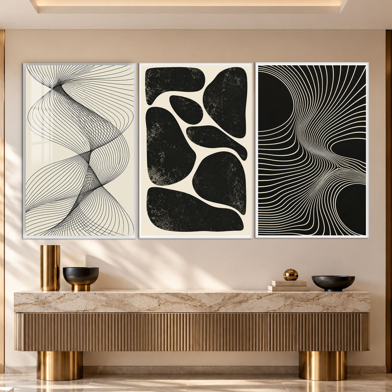 Abstract Flow with white frame
