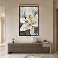 Golden White Lily with black frame
