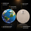 Living Earth — tempered glass, ultra HD print, ready to hang
