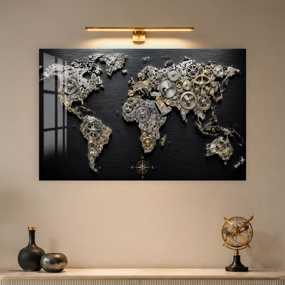 Clockwork World Map lifestyle view