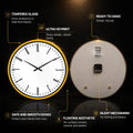 Yellow Minimalist Timepiece — tempered glass, ultra HD print, ready to hang