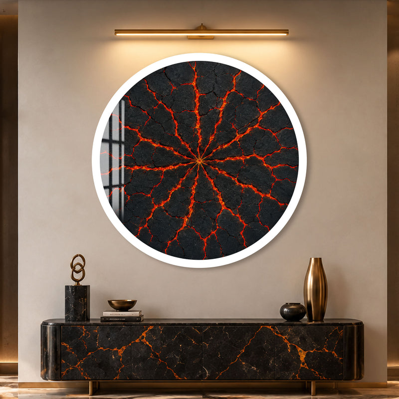 Molten Earth with white frame