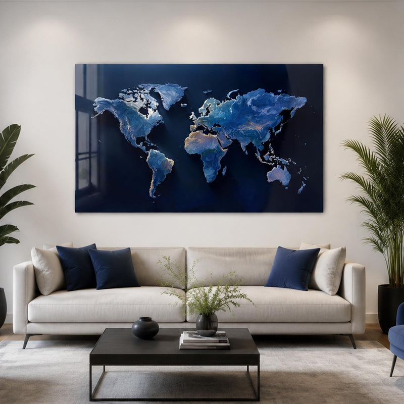Midnight World Map lifestyle view