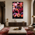 Artronauts Glass Print Midnight Dahlia Garden Glass Wall Art