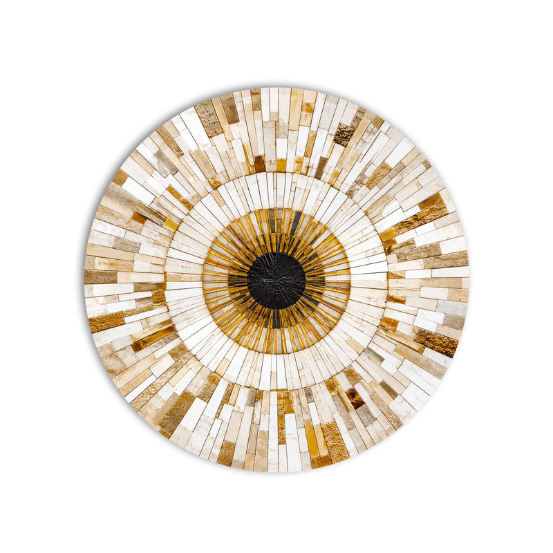 Golden Mosaic Sunburst product shot on white background