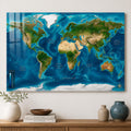 Ocean Relief World Map lifestyle view