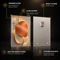 Golden Geometry III — tempered glass, ultra HD print, ready to hang