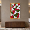 Crimson Mosaic with gold frame