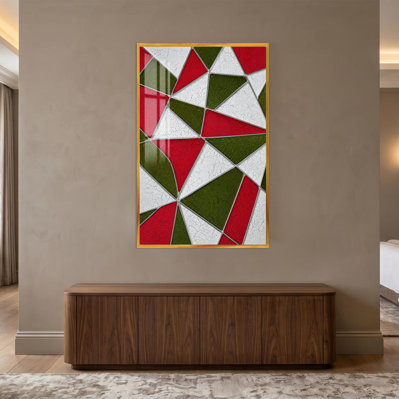 Crimson Mosaic with gold frame