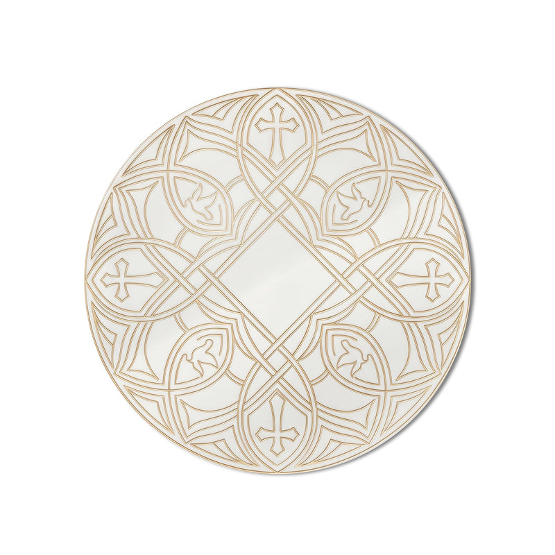 Gothic Cross And Dove Roundel product shot on white background
