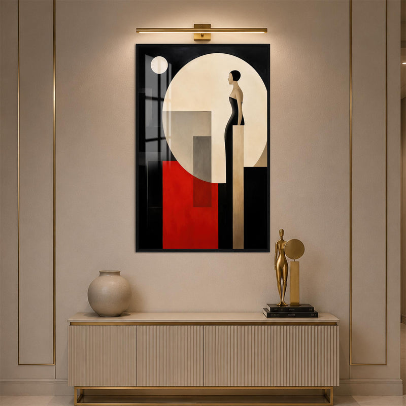 Woman Beyond The Circle with black frame