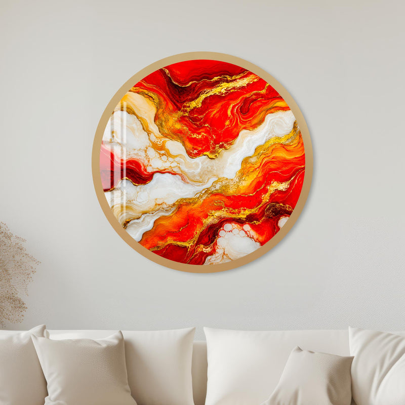 Molten Marble Blaze with gold frame