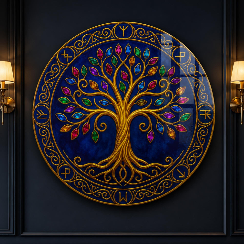 Jewelled Tree Of Life in a modern room