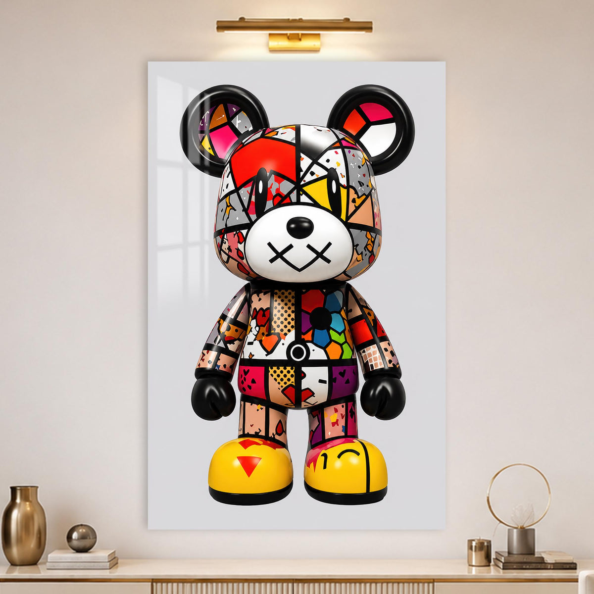 Pop Art Toy Bear in a modern room