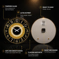 Ornate Gold Dial — tempered glass, ultra HD print, ready to hang