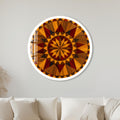 Amber Mosaic Starburst with white frame