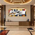 Mondrian Stained Glass with black frame