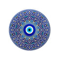 Blue Evil Eye Mandala product shot on white background
