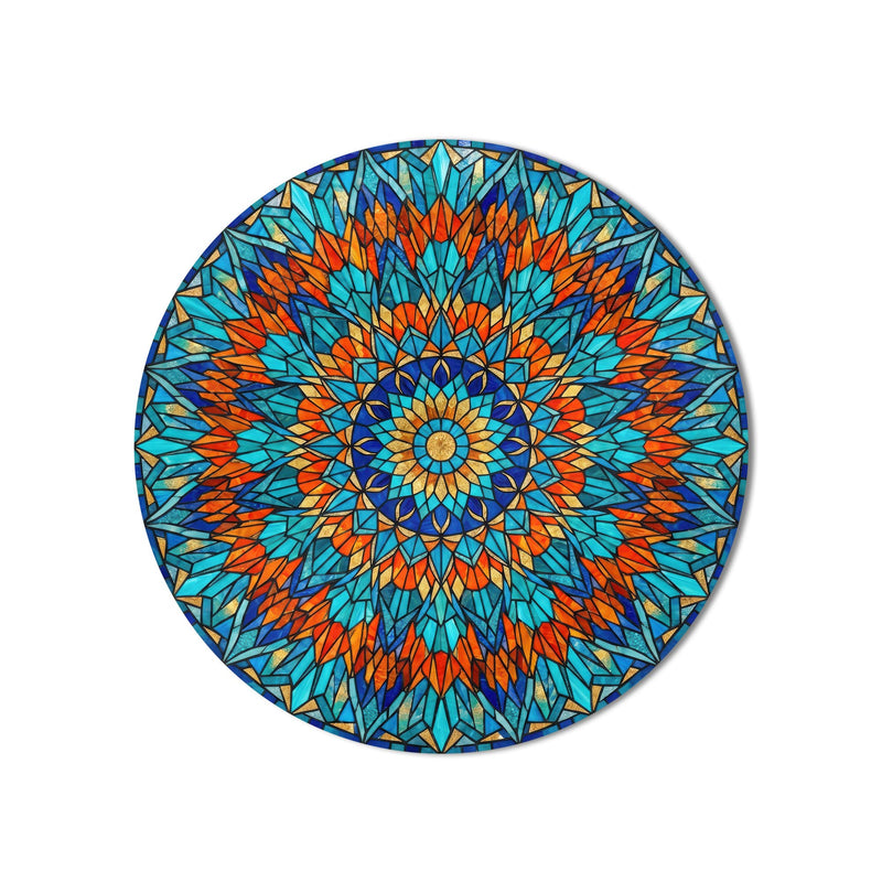 Crystal Flower Burst Mandala product shot on white background