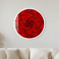 Crimson Vortex with white frame