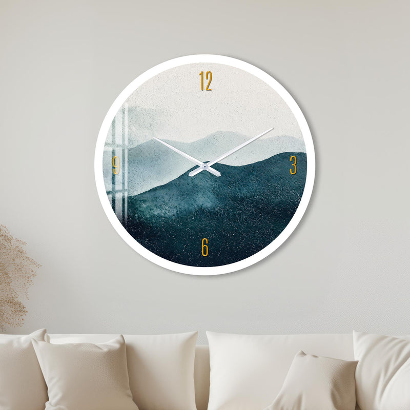 Misty Mountain Layers with white frame