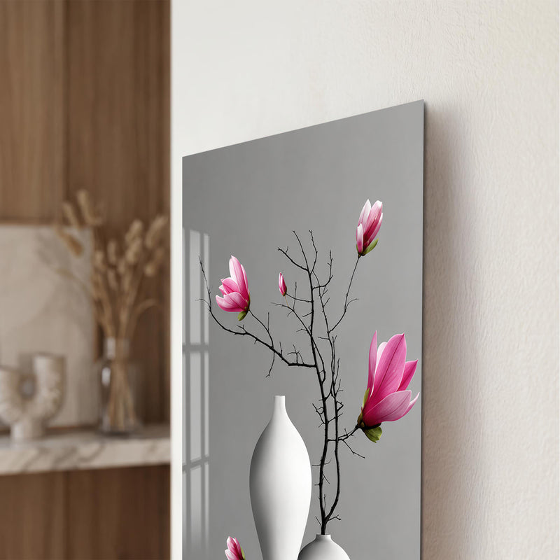 Pink Magnolia Still Life close-up angled detail