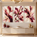 Crimson Blossom with silver frame